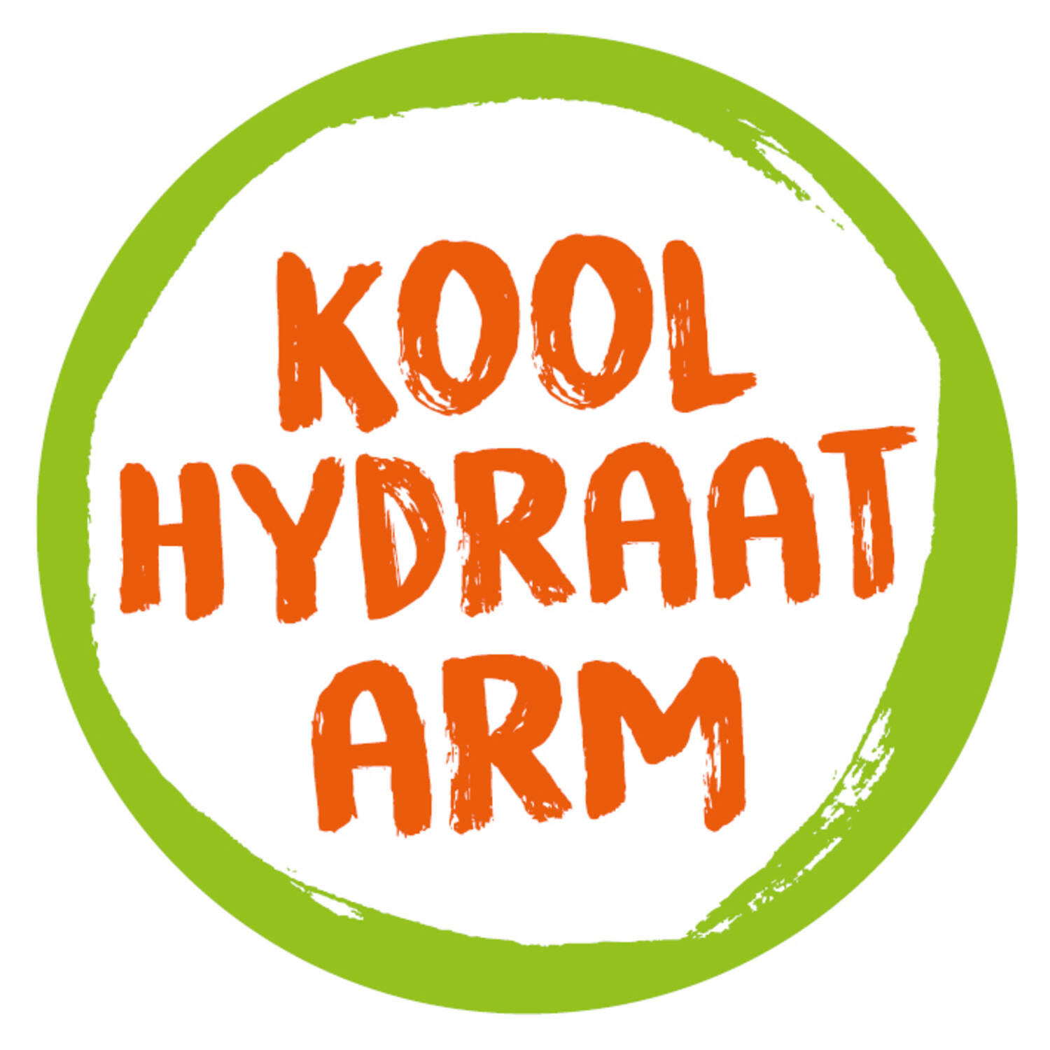 STICKERS 'KOOLHYDRAATARM' 28mm 500st/rol